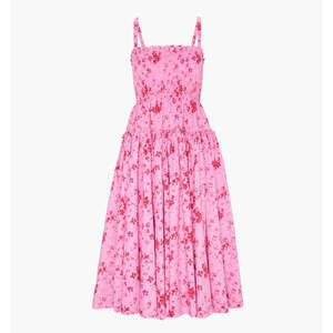 Hill House Home The Seraphina Midi Nap Dress - Pink Sweet Peas Size XXS